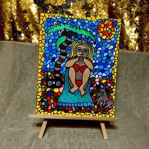 Original Abstract Miniature Painting